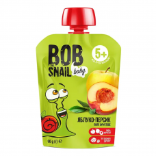 Пюре Яблуко-персик ТМ Bob Snail 90 г